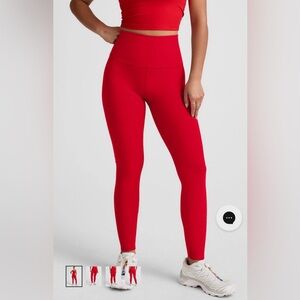 Beyond Yoga space Dye Heather Red Leggings